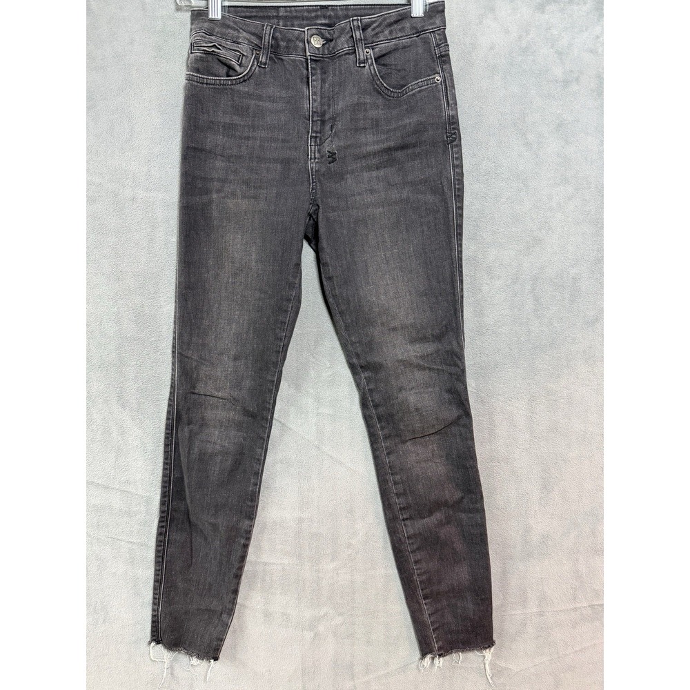 Ksubi Black Washed Straight Leg Jeans High Rise Stretch Denim Size 27